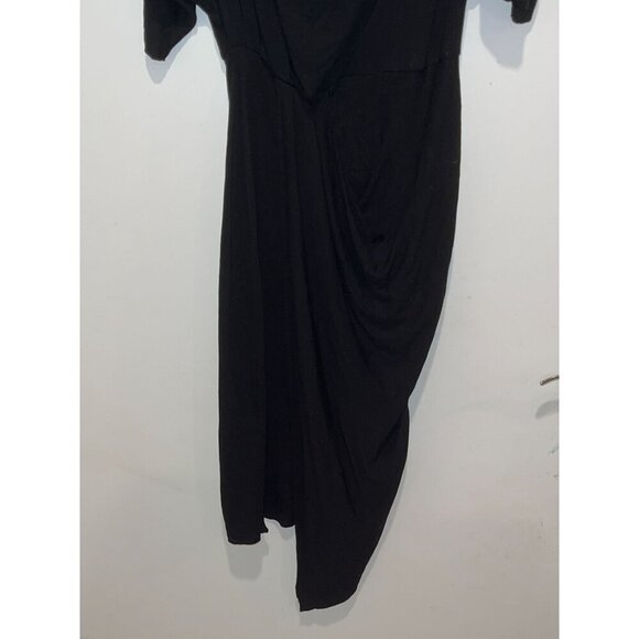 All saints Black Sina Boat neckline Midi Dress Women's Size XS - Picture 4 of 10